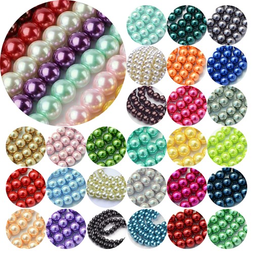 100x glasperlen 8mm glänzend - 100x,