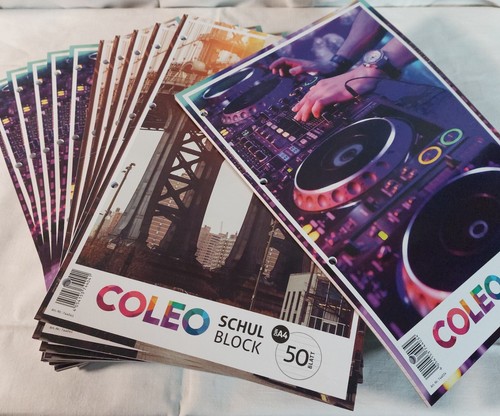 10x coleo schulblock - coleo, a4,